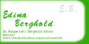 edina berghold business card